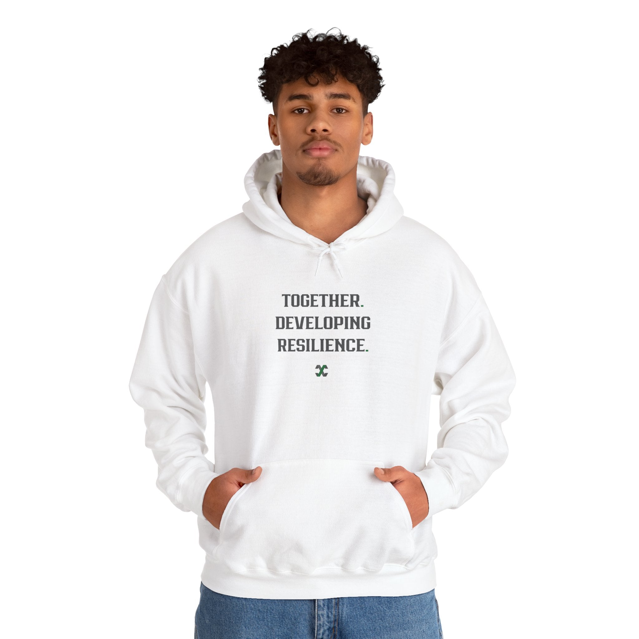 Resilience Hooded Sweatshirt. Unisex Cozy Hoodie | Everyday Motivation | Together. Developing Resilience.