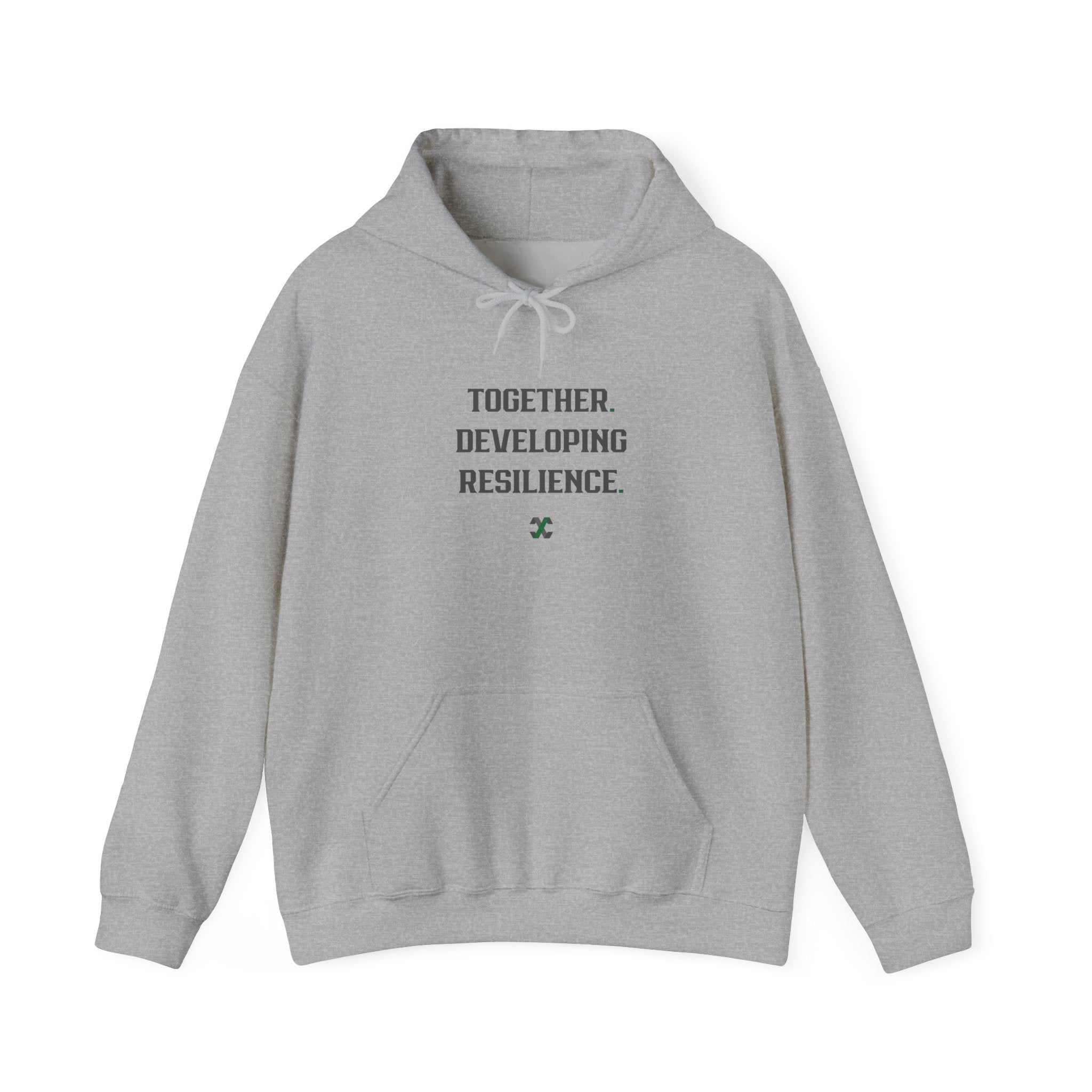 Resilience Hooded Sweatshirt. Unisex Cozy Hoodie | Everyday Motivation | Together. Developing Resilience.