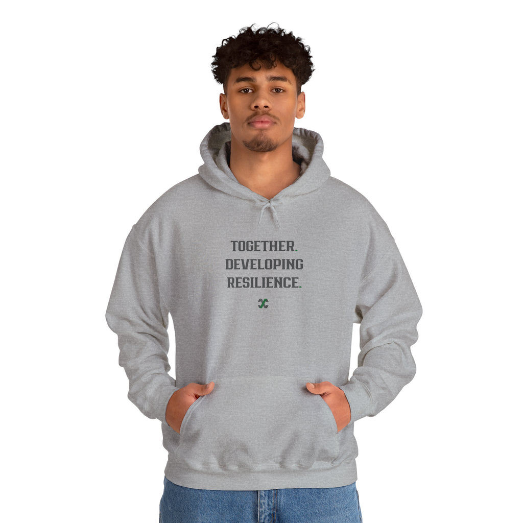 Resilience Hooded Sweatshirt. Unisex Cozy Hoodie | Everyday Motivation | Together. Developing Resilience.