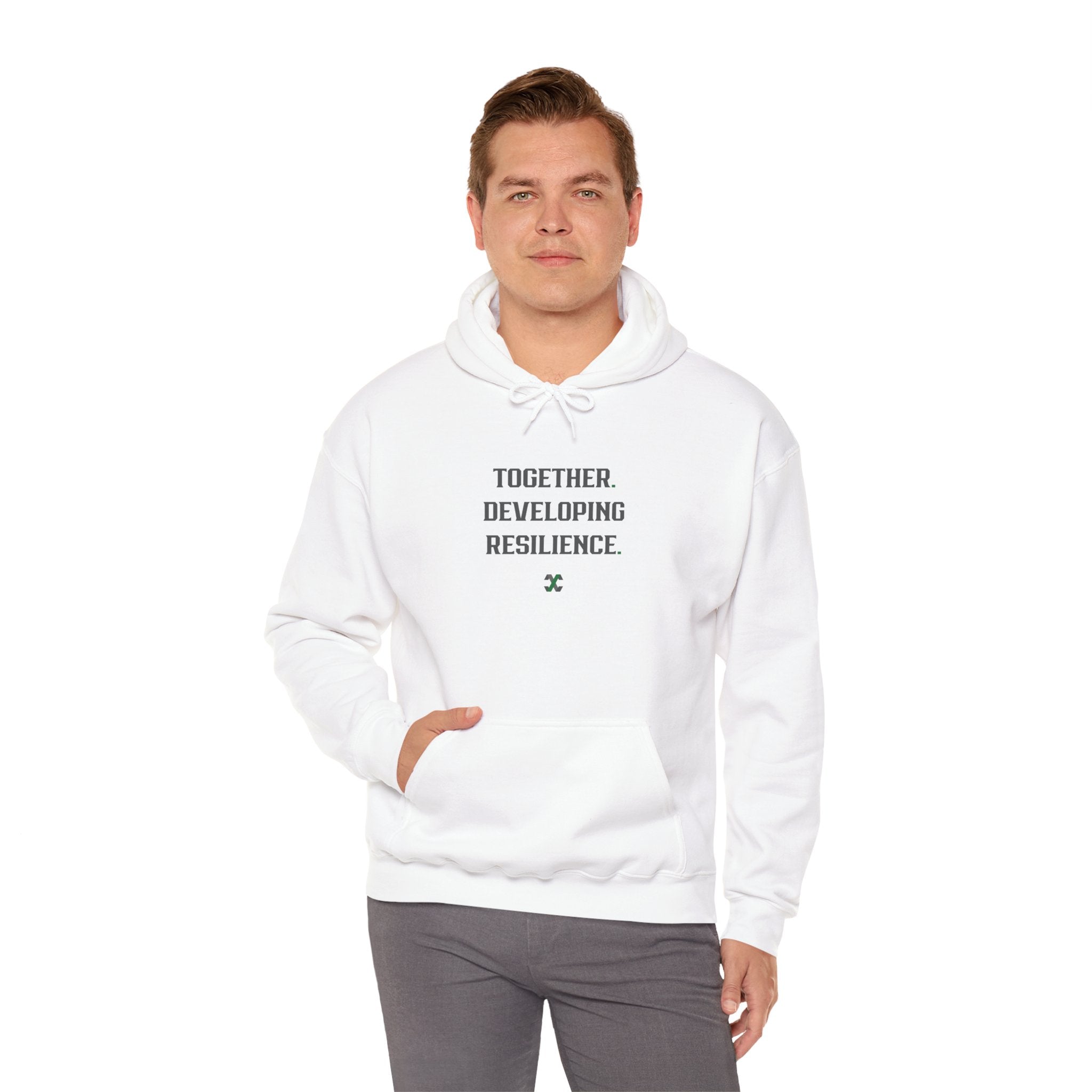 Resilience Hooded Sweatshirt. Unisex Cozy Hoodie | Everyday Motivation | Together. Developing Resilience.