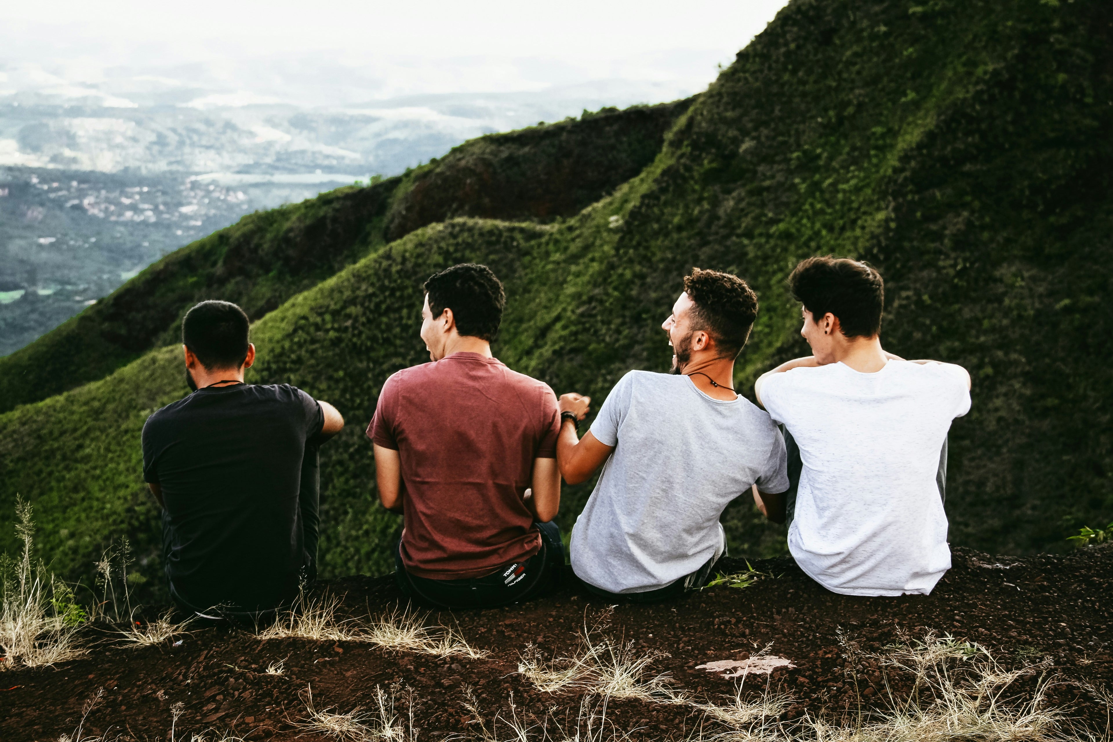 Men developing resilience by moving from loneliness to connection.
